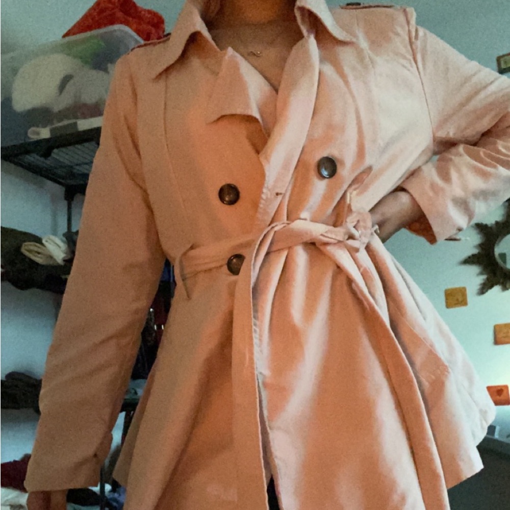 Light Pink Trench Coat
